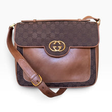 Load image into Gallery viewer, Vintage Gucci GG Monogram Shoulder Bag – Brown
