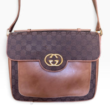 Load image into Gallery viewer, Vintage Gucci GG Monogram Shoulder Bag – Brown
