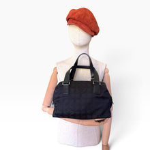 Load image into Gallery viewer, Vintage Chanel Travel Line Jacquard Boston Shoulder Bag – Black | Circa 2007–2008

