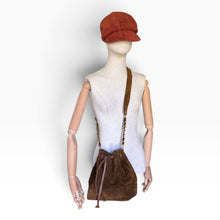 Load image into Gallery viewer, Rare Vintage Chanel Brown Suede Bucket Bag with Matching Pouch
