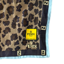 Load image into Gallery viewer, Fendi Leopard Logo Scarf – Silk &amp; Cotton Blend
