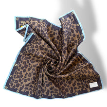 Load image into Gallery viewer, Fendi Leopard Logo Scarf – Silk &amp; Cotton Blend
