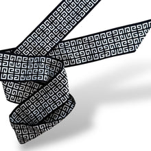 Load image into Gallery viewer, Givenchy Silk Logo Twilly – Black &amp; White
