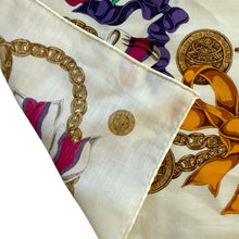 Load image into Gallery viewer, Celine Paris Cotton Chain &amp; Ribbon Scarf
