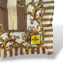 Load image into Gallery viewer, Vintage Fendi Roma 100% Cotton Baroque Scarf – 50 x 50 cm
