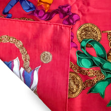 Load image into Gallery viewer, Vintage Céline Paris 100% Cotton Chain &amp; Ribbon Scarf – 50 x 50 cm
