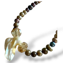 Load image into Gallery viewer, Baroque Pearl &amp; Peacock Freshwater Necklace
