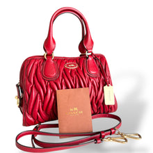 Load image into Gallery viewer, Coach Nikita Gathered Leather Satchel in Red, Late 2000s
