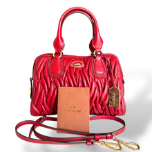 Load image into Gallery viewer, Coach Nikita Gathered Leather Satchel in Red, Late 2000s
