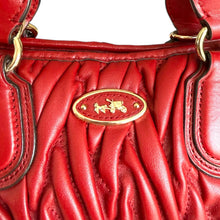 Load image into Gallery viewer, Coach Nikita Gathered Leather Satchel in Red, Late 2000s
