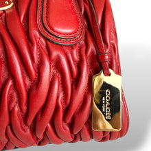 Load image into Gallery viewer, Coach Nikita Gathered Leather Satchel in Red, Late 2000s
