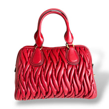 Load image into Gallery viewer, Coach Nikita Gathered Leather Satchel in Red, Late 2000s
