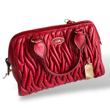 Load image into Gallery viewer, Coach Nikita Gathered Leather Satchel in Red, Late 2000s
