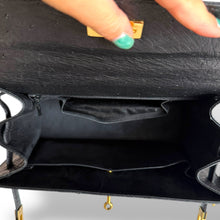 Load image into Gallery viewer, Vintage Ostrich Leather Top Handle Bag with Gold Hardware
