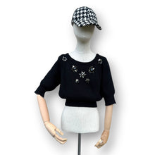Load image into Gallery viewer, Christian Dior Cashmere Embellished Cropped Knit
