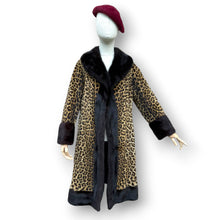 Load image into Gallery viewer, Vintage Leopard Fur Coat with Mink Trim by Koseff’s of Johannesburg
