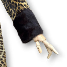 Load image into Gallery viewer, Vintage Leopard Fur Coat with Mink Trim by Koseff’s of Johannesburg
