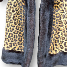 Load image into Gallery viewer, Vintage Leopard Fur Coat with Mink Trim by Koseff’s of Johannesburg
