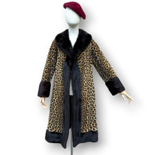 Load image into Gallery viewer, Vintage Leopard Fur Coat with Mink Trim by Koseff’s of Johannesburg

