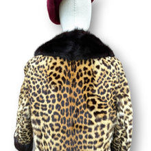 Load image into Gallery viewer, Vintage Leopard Fur Coat with Mink Trim by Koseff’s of Johannesburg
