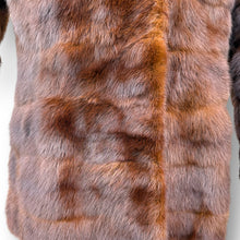Load image into Gallery viewer, Vintage Chocolate Brown Rabbit Fur Coat with Sculpted Collar
