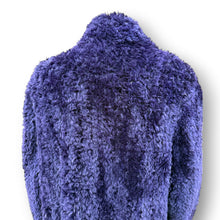 Load image into Gallery viewer, Vintage Paula Lishman Handwoven Purple Fur Coat – Handmade in Canada
