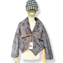 Load image into Gallery viewer, Italian Grey Mink Fur &amp; Cashmere Jacket
