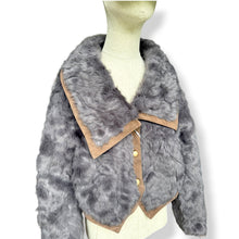 Load image into Gallery viewer, Italian Grey Mink Fur &amp; Cashmere Jacket
