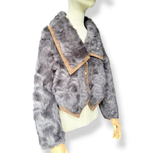 Load image into Gallery viewer, Italian Grey Mink Fur &amp; Cashmere Jacket
