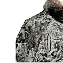 Load image into Gallery viewer, Vintage Swakara Lamb Boxy Cropped Jacket with Chinese Frog Closures

