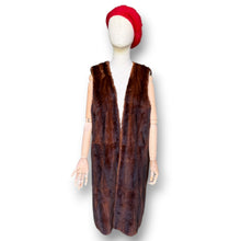 Load image into Gallery viewer, Vintage Extra Length Fur Gilet
