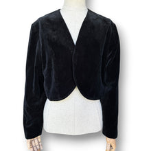 Load image into Gallery viewer, Vintage Black Velvet Cropped Jacket
