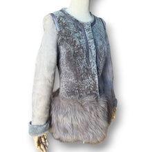 Load image into Gallery viewer, Vintage Sheepskin &amp; Fox Fur Jacket
