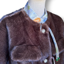Load image into Gallery viewer, Dead Stock Mink &amp; Cashmere Jacket with Mandarin Trim
