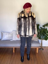 Load image into Gallery viewer, Vintage Patterned Fox Fur Coat
