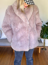 Load image into Gallery viewer, Vintage Rose-Tinted Fox Fur Coat

