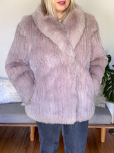 Load image into Gallery viewer, Vintage Rose-Tinted Fox Fur Coat
