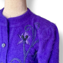 Load image into Gallery viewer, Stunning Vintage Angora Embellished Cardigan
