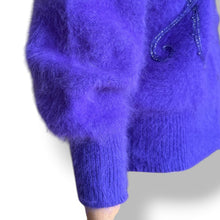 Load image into Gallery viewer, Stunning Vintage Angora Embellished Cardigan
