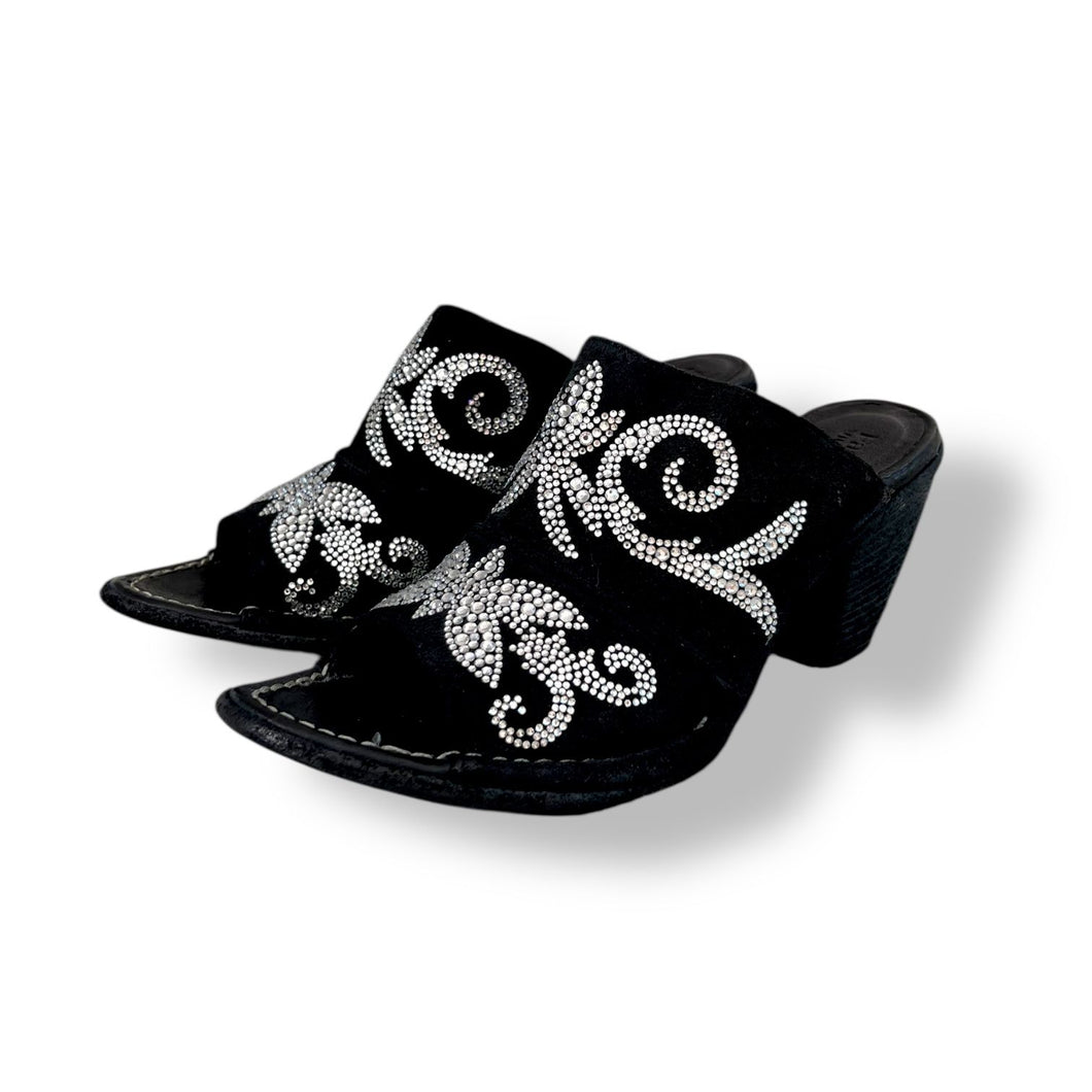 Fiorentini + Baker Rhinestone Western Mules, UK 6