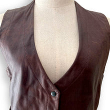 Load image into Gallery viewer, Vintage Chocolate Brown Leather Vest
