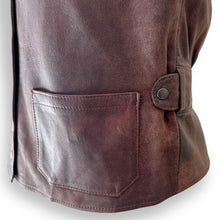 Load image into Gallery viewer, Vintage Chocolate Brown Leather Vest
