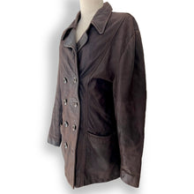 Load image into Gallery viewer, Vintage Chocolate Brown Leather Coat
