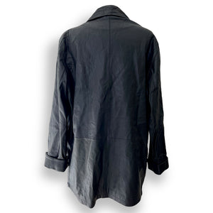 Gorgeous Black Leather Long Coat