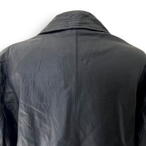 Gorgeous Black Leather Long Coat