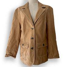 Load image into Gallery viewer, Stunning Vintage Tan Leather Blazer

