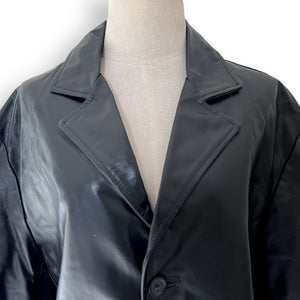 Vintage Black Leather Coat