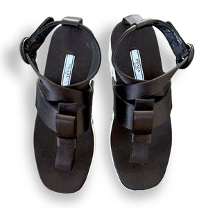 Vintage Prada Platform Sandals with Satin Bow