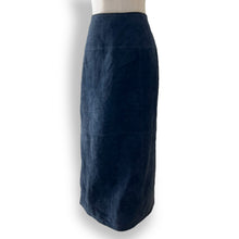 Load image into Gallery viewer, Vintage Navy Suede Midi Skirt
