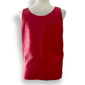 Vintage Red Leather Tank Top